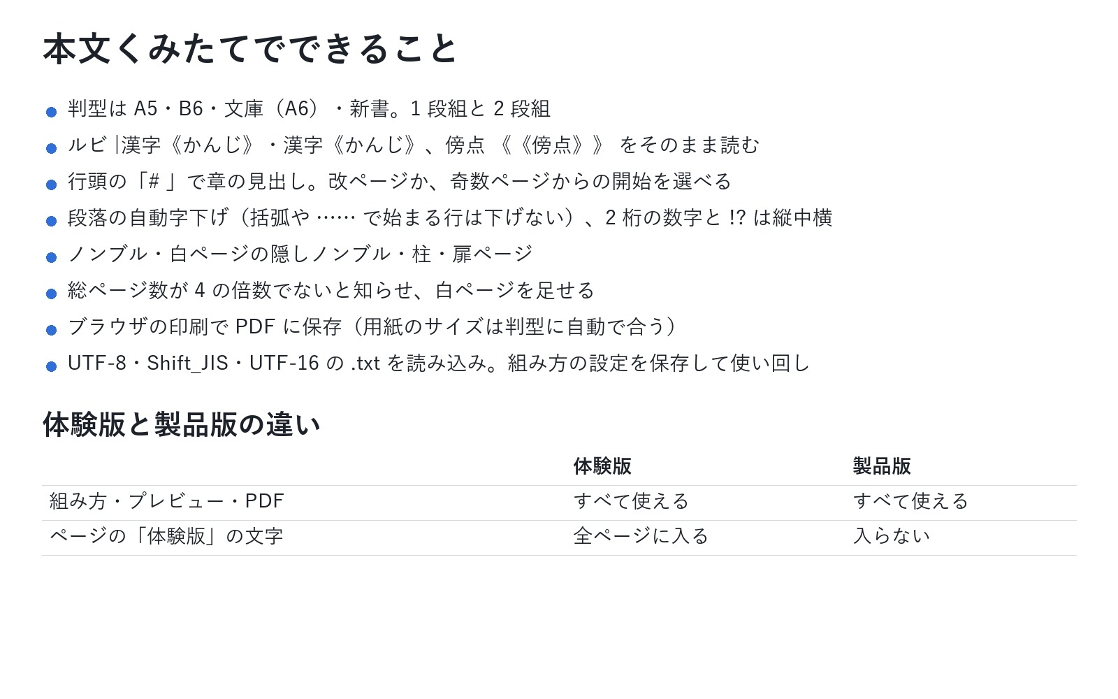 【小説同人誌】原稿を貼るだけで縦書きの本文PDFに「本文くみたて」A5・文庫・B6/2段組・ルビ対応