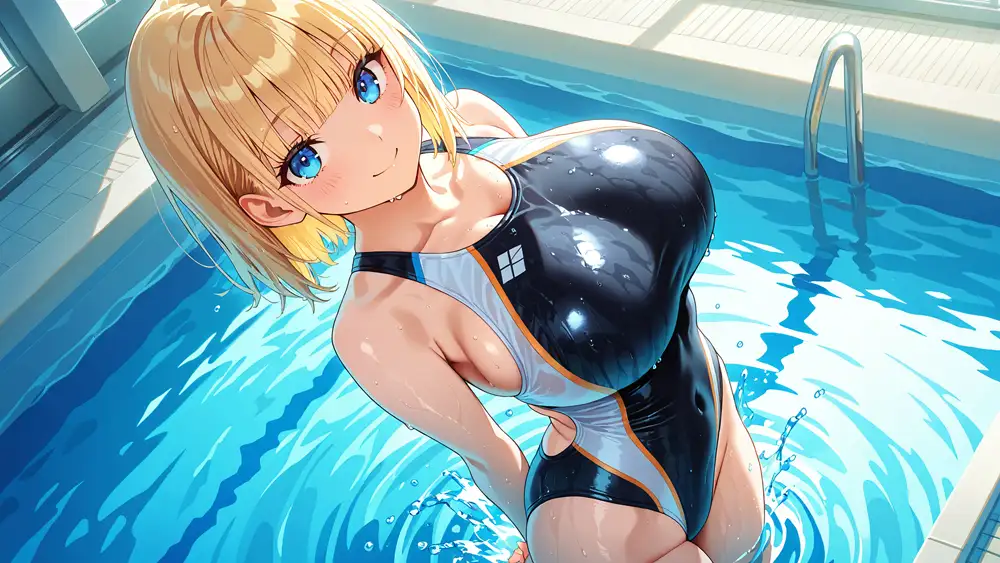 爆乳金紫ツインスイマーが顧問と羞恥濡れ指導【4K】 サンプル画像 4