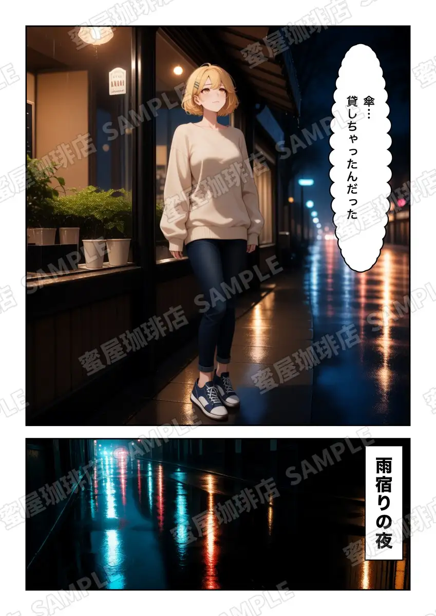 雨宿りの夜 サンプル画像 2