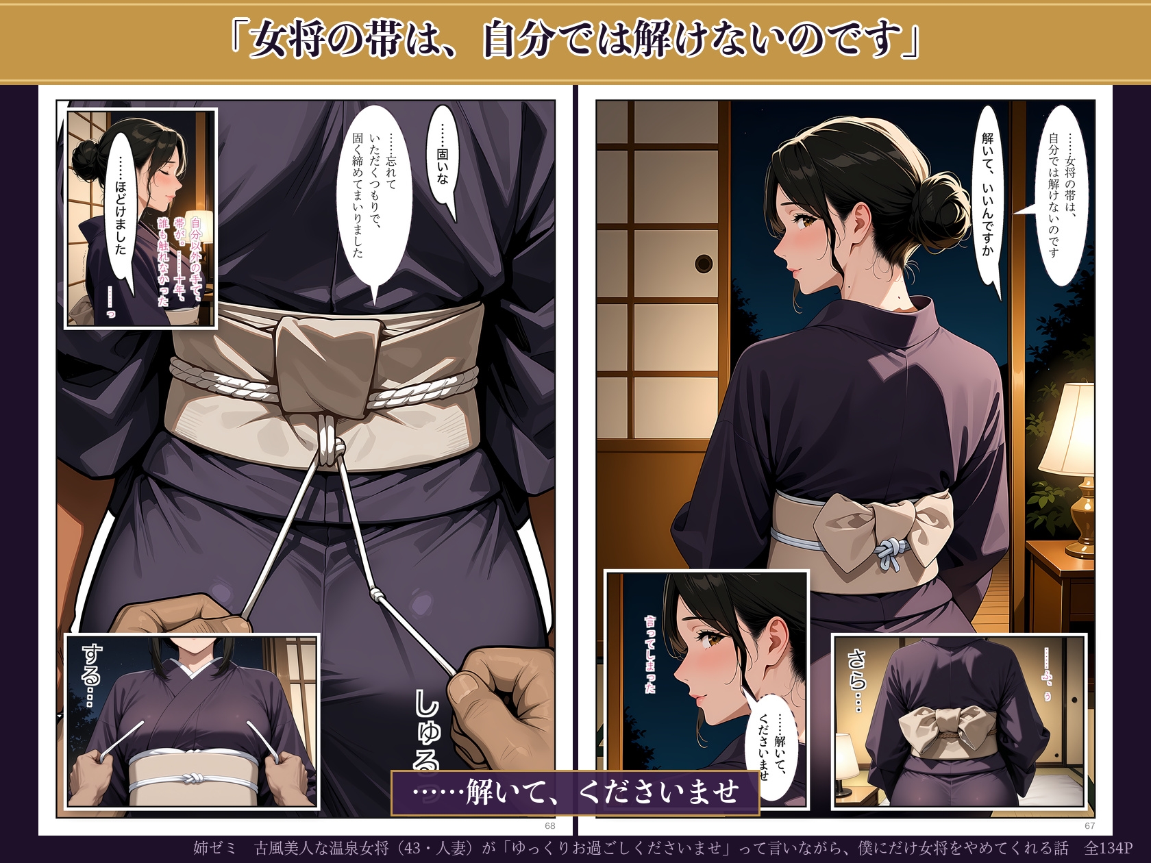 古風美人な温泉女将(43・人妻)が「ゆっくりお過ごしくださいませ」って言いながら、僕にだけ女将をやめてくれる話 9