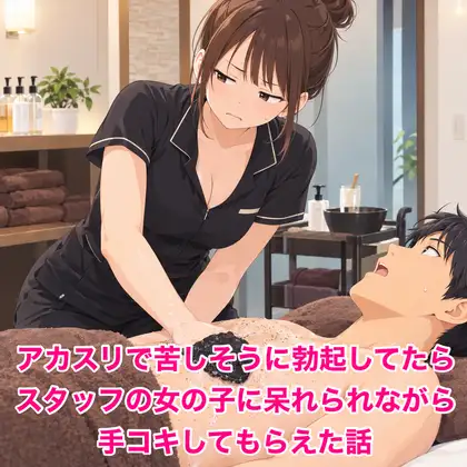 アカスリで苦しそうに勃起してたら、スタッフの女の子に呆れられながら手コキしてもらえた話 ジャケット画像