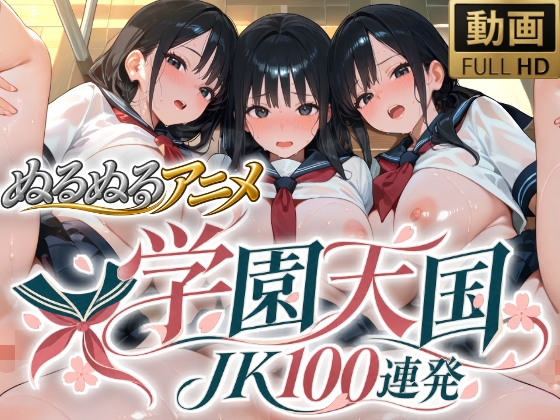 【アニメ】学園天国JK中出し100連発！！