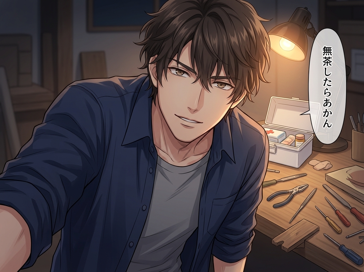工房で怪我した夜、いじわる救命士は焦る君にだけ甘い♡〜応急処置のふりで関西弁の耳舐めされる、鼓動そのまま生中出し〜【関西弁/バイノーラル】-4画像