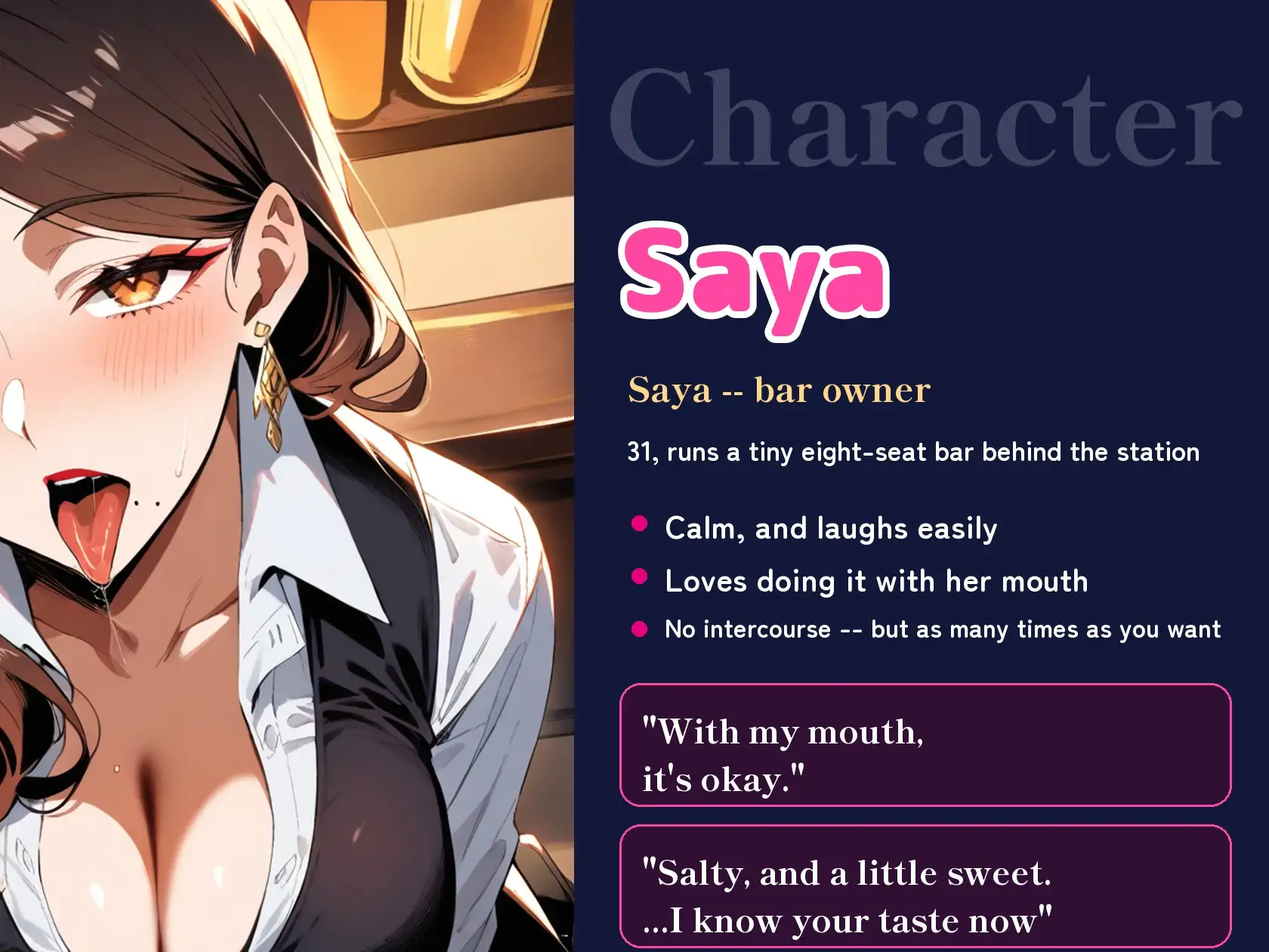 [ENG Sub] Bar Owner Onee-san Swallows Every Load: Blowjob Only, Cum in Mouth x5 サンプル画像 6