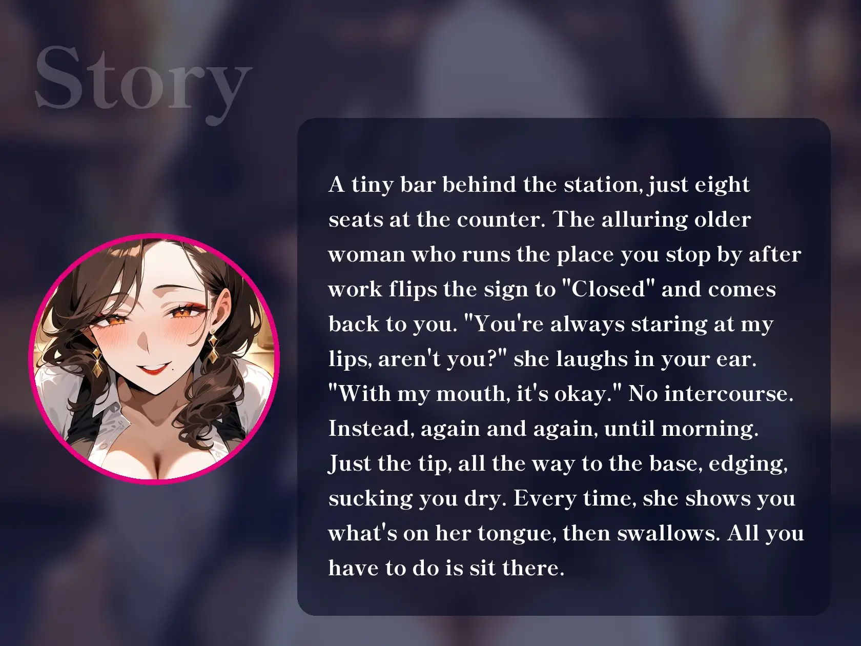 [ENG Sub] Bar Owner Onee-san Swallows Every Load: Blowjob Only, Cum in Mouth x5 サンプル画像 8