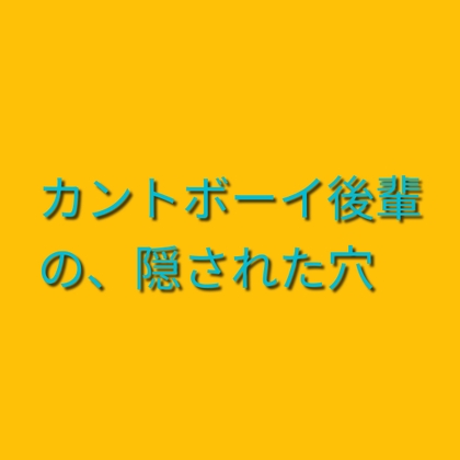 カントボーイ後輩の隠された穴