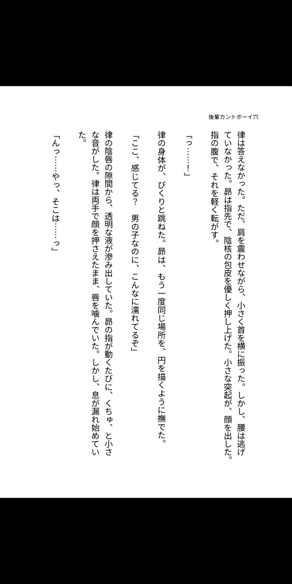 カントボーイ後輩の隠された穴 [凜音] | DLsiteがるまに 2