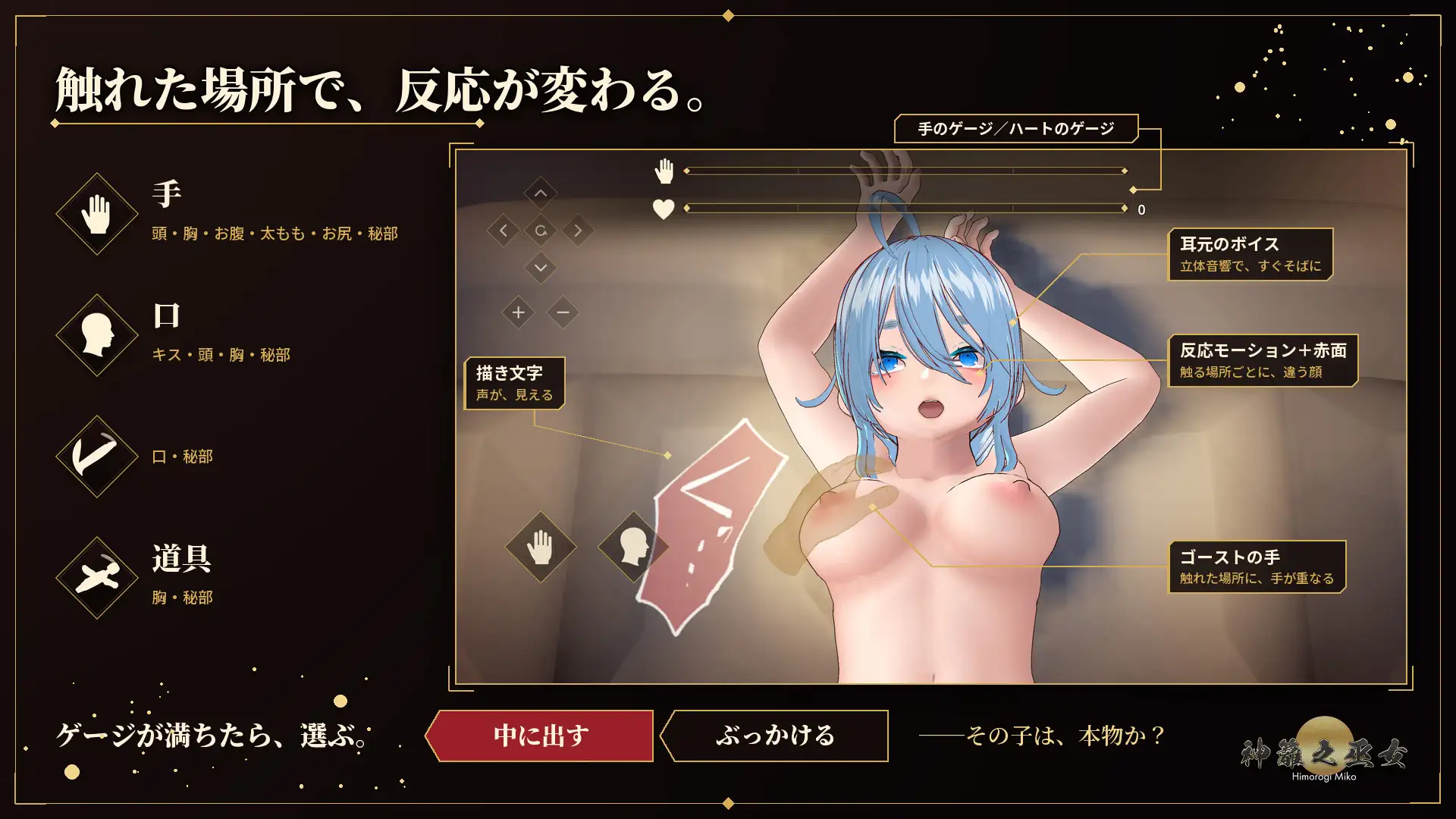 【フル3DVRおさわり】本物には中に、偽物には外に。─サキュバスが化けた巫女を見破れ─神籬之巫女【VR版】 サンプル画像 3