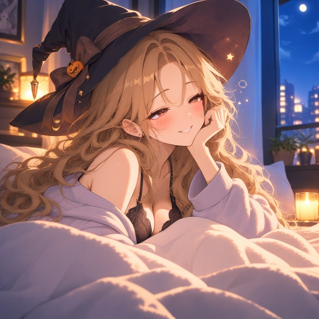 ミナのいたずらハロウィン ～魔女と黒猫の夜ふかしCG集～ 8