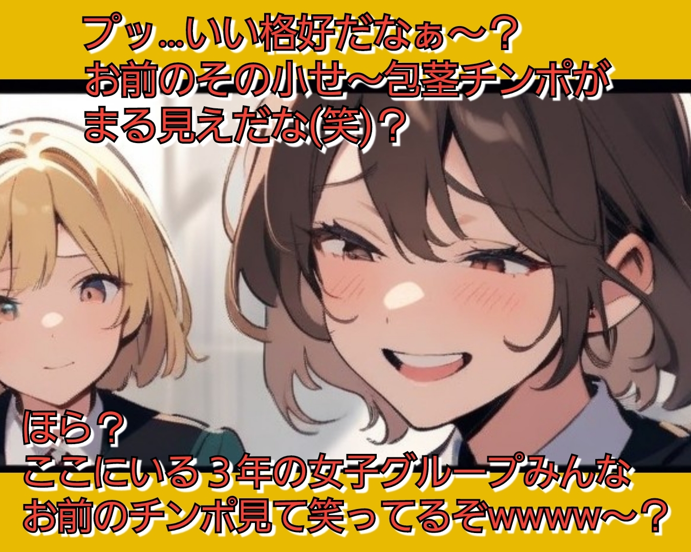 空想女学園のM男いじめ♡ 『校内を全裸でオナニーしながら歩かされる話』