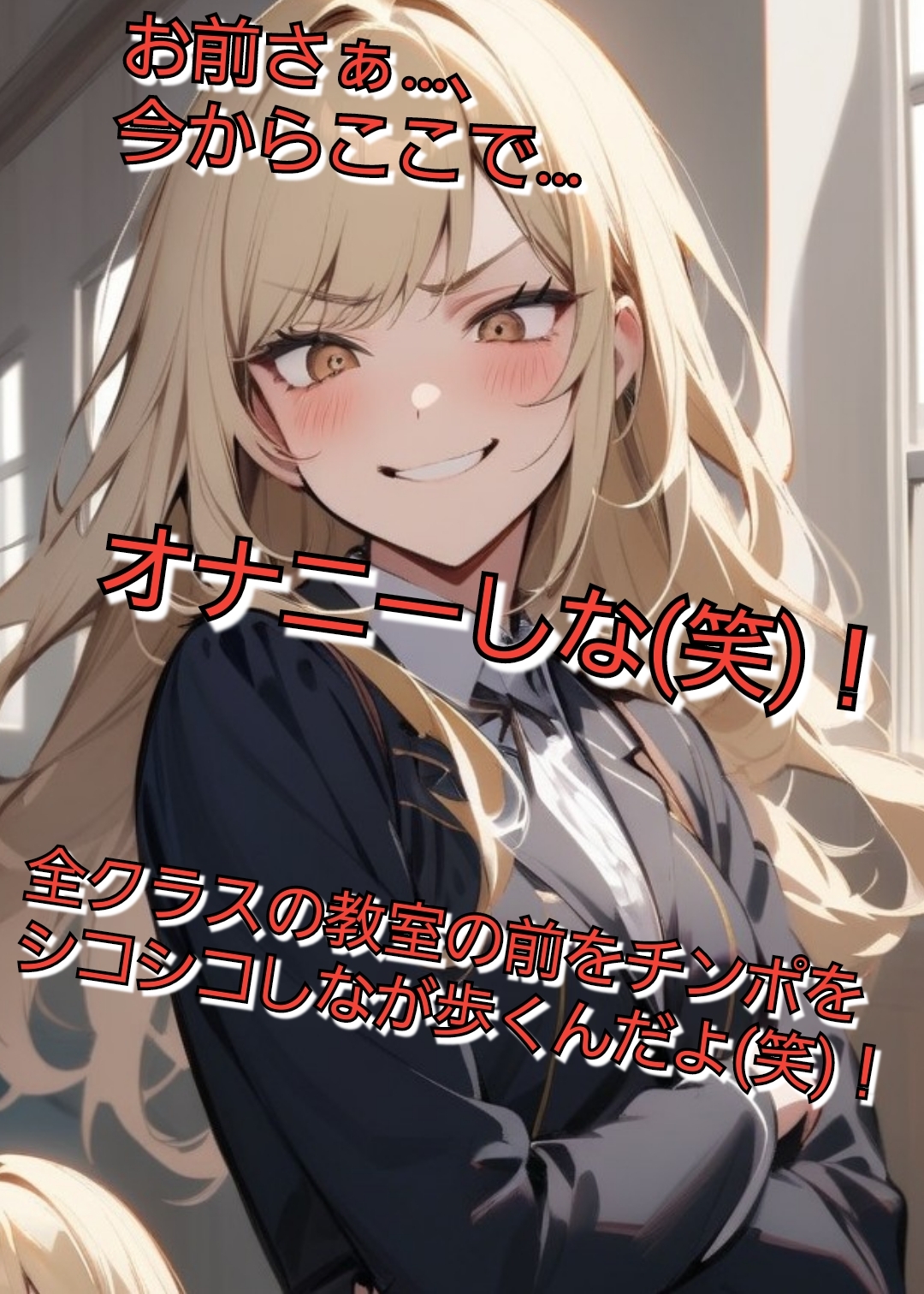空想女学園のM男いじめ♡ 『校内を全裸でオナニーしながら歩かされる話』