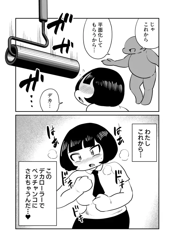 デカローラーに平面化された話 サンプル2