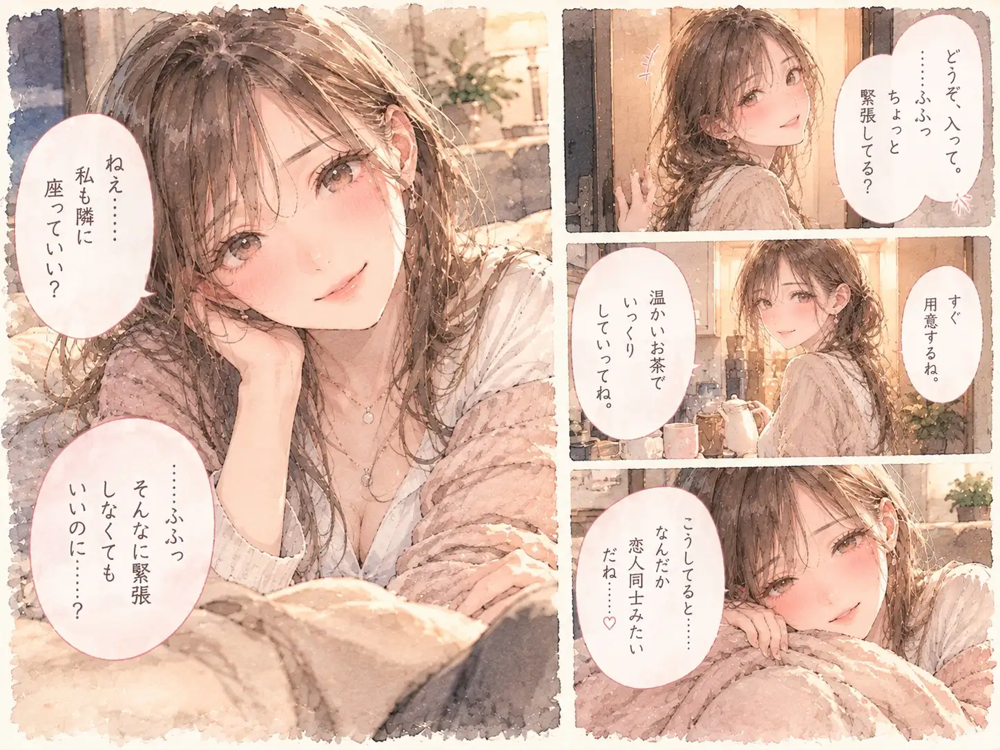 『終電を逃した夜、憧れの先輩と二人きりになった。』 サンプル画像 2