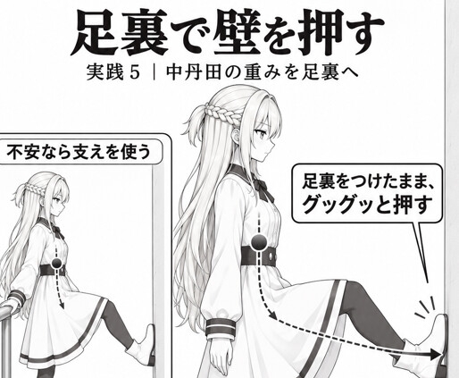 「中丹田」の鍛錬 ～動きの重心点とコントロールセンター～ 重みと制御、より良い合理的な動きを探求する ・重心点「中丹田」を鍛え、全身の動きをひとつにまとめる サンプル画像2