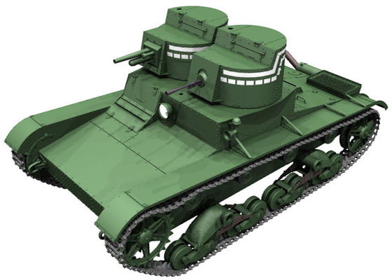 DAK3DCG作品データ「ソビエトT26戦車1931年型」