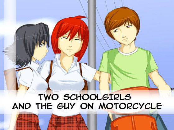 Twoschoolgirlsandtheguyonmotorcycle