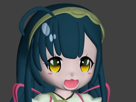 SD東北ずん子 各種ファイル CGモデルデータ