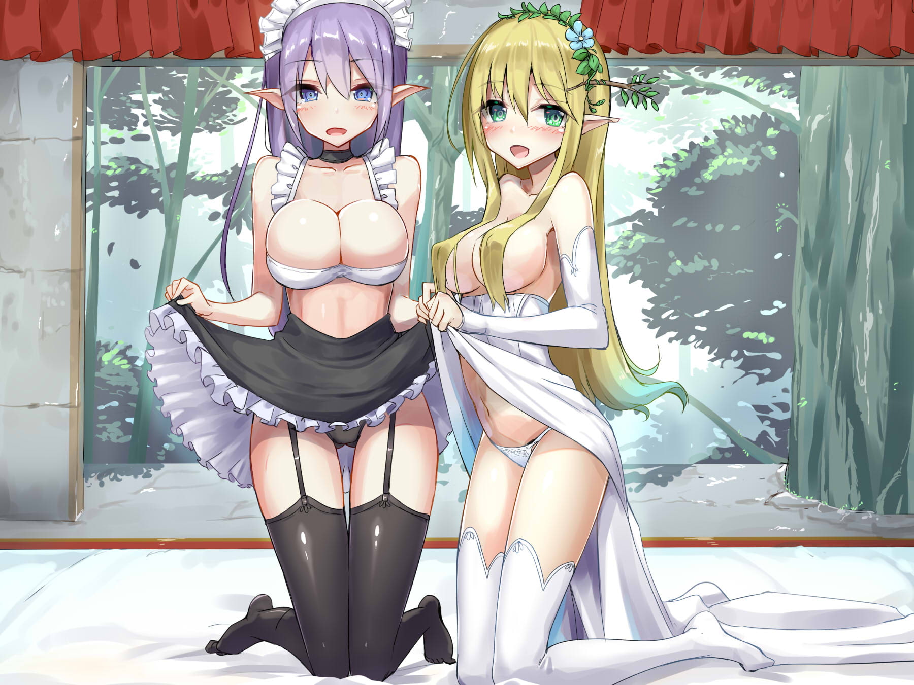 Praising FapSupport in a Harem of Beautiful Elven Girls