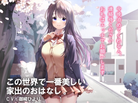今晩泊めてくれる人、連絡ください。お礼はエッチでお願いします~この世界で一番美しい家出のおはなし