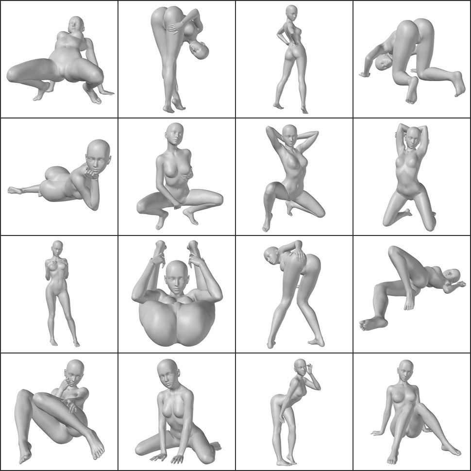 女体絵師のためのポーズ集 セクシーモデル編(商品番号:RJ268696)