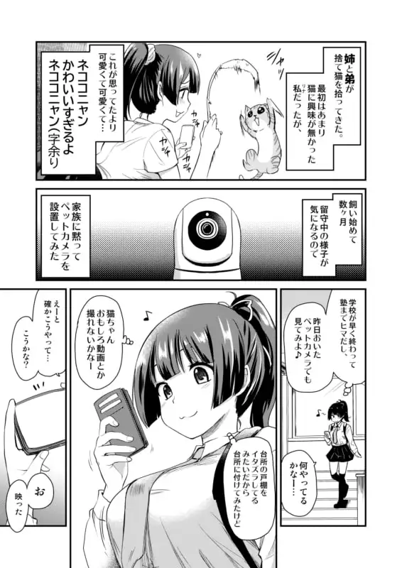 【繁体中文版】ペット見守りカメラに姉と弟のセックスが映っていた。