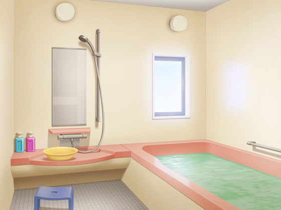 フリー背景素材 住宅 浴室