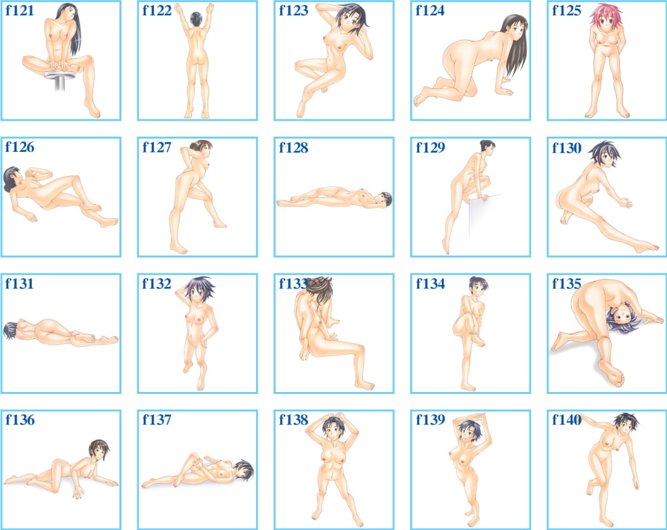 Nude Woman Illustrated Poses vol.07