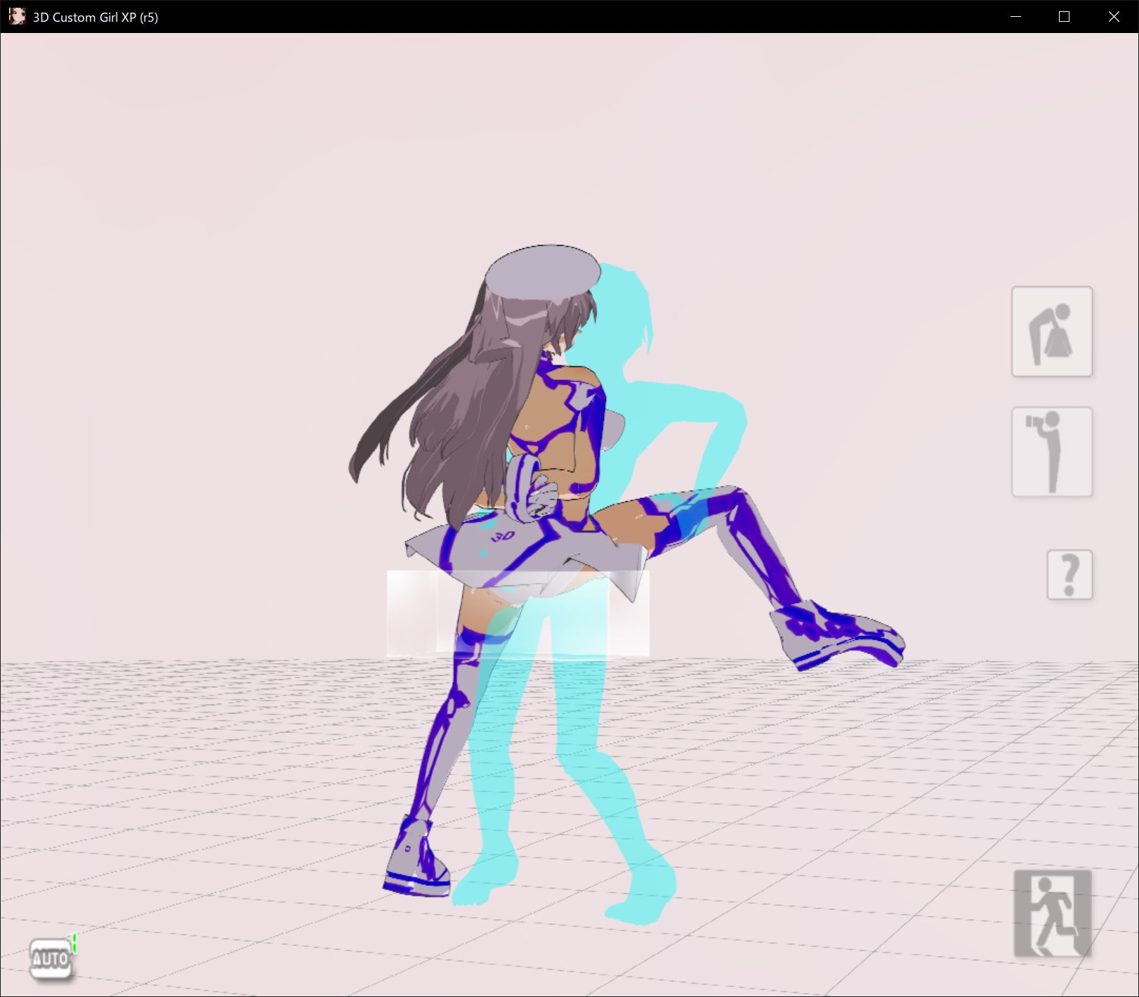 3D custom girl stand motion