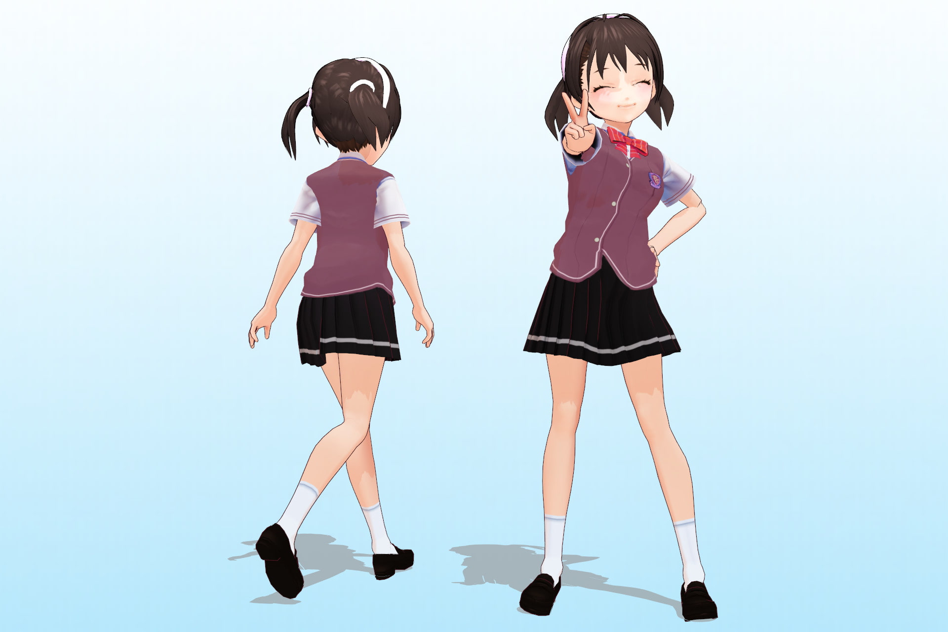 Akane High School Sophomore Class 3 #16, Nanami Takeishi Summer Ver. 3D Model
