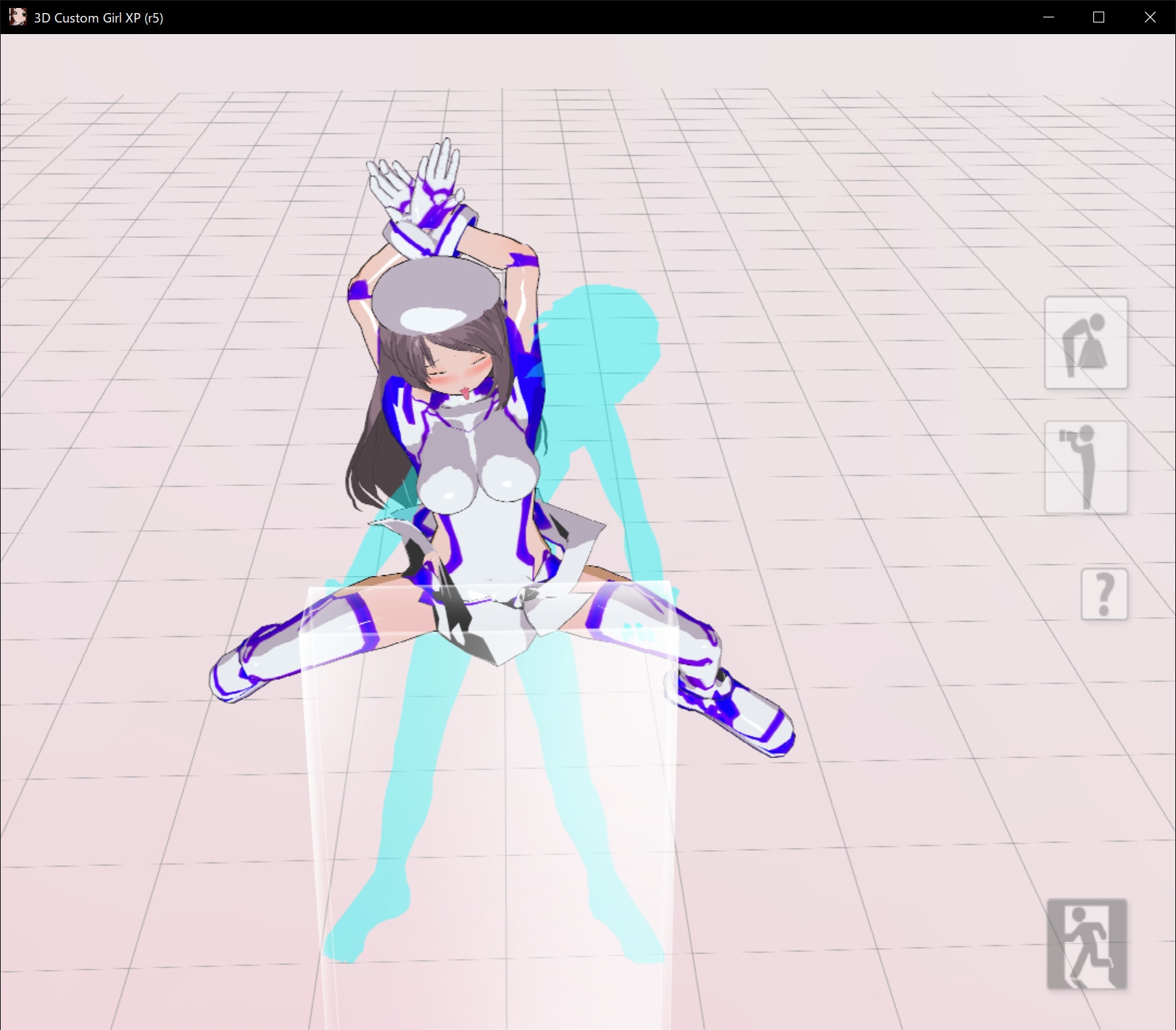 3D custom girl stand (back) motion