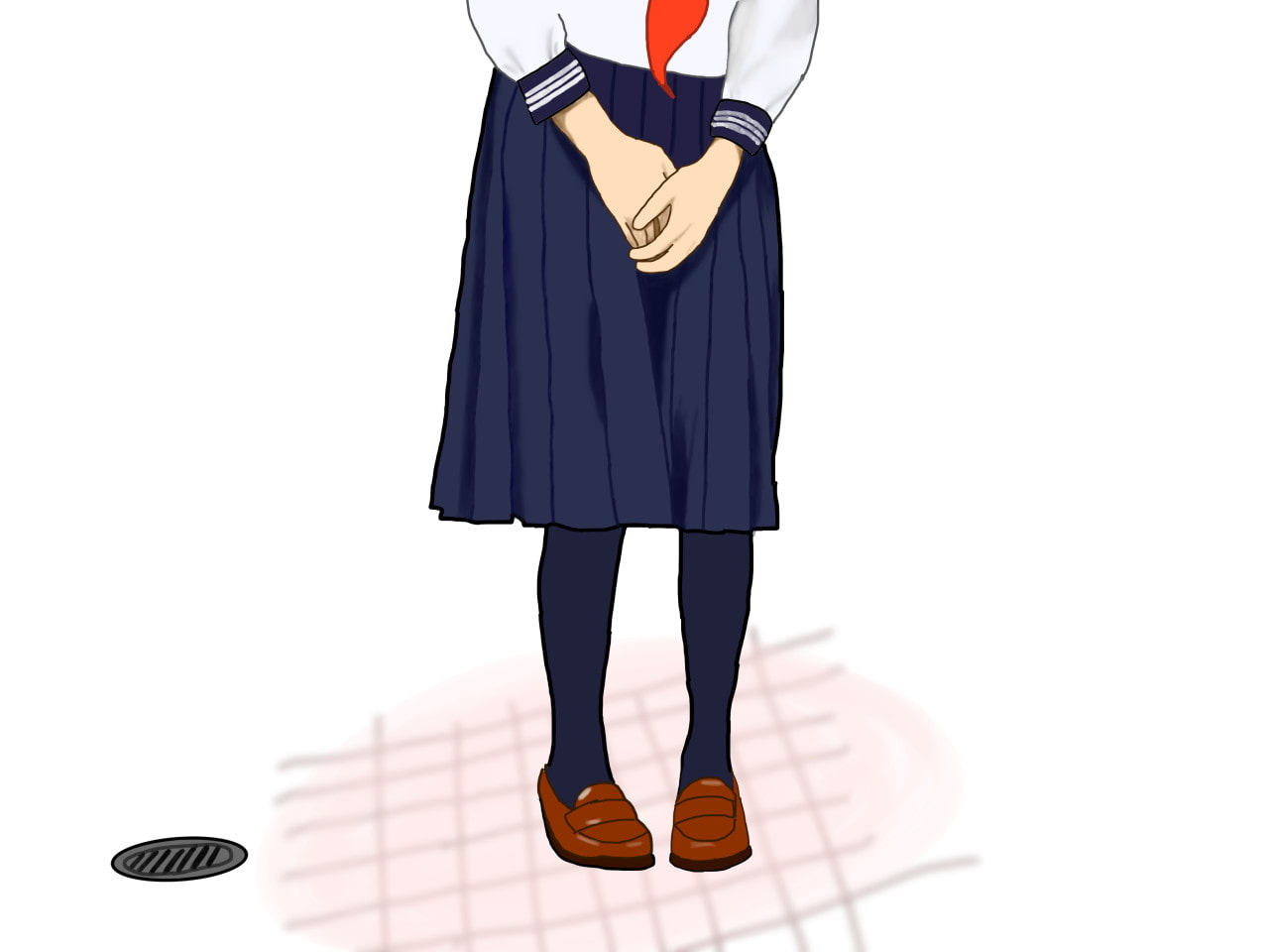 Schoolgirl Pissing Herself