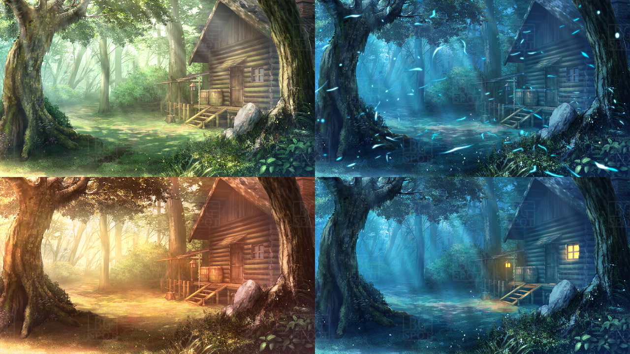 BG_川のほとりのログハウス(商品番号:RJ328703)