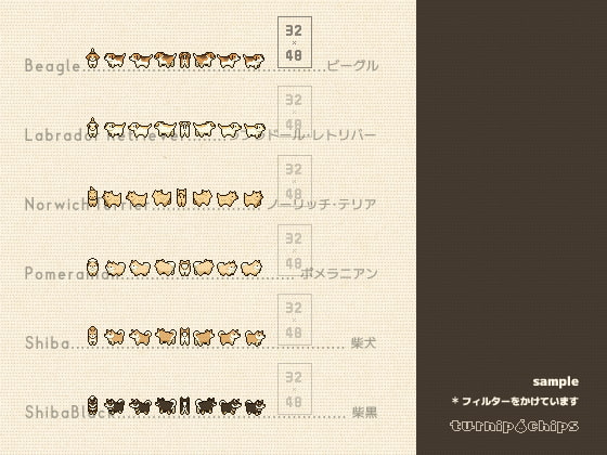 どうぶつキャラクターチップセットSIMPLE2(商品番号:RJ335964)