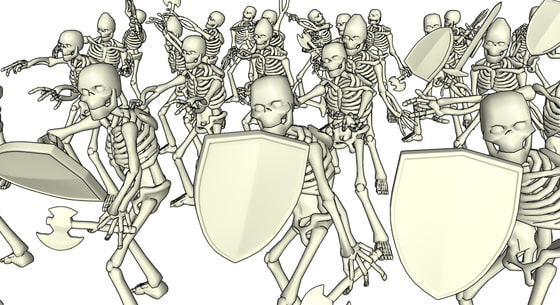 35 3D Skeleton Character Poses