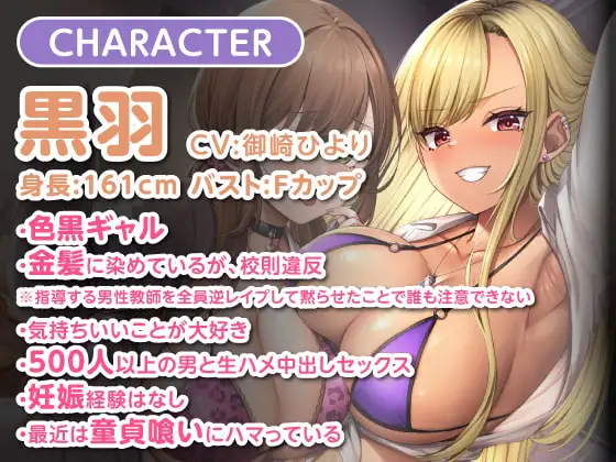 白×黒ギャルの童貞せんせぇ踊り食い♪ サンプル画像 4
