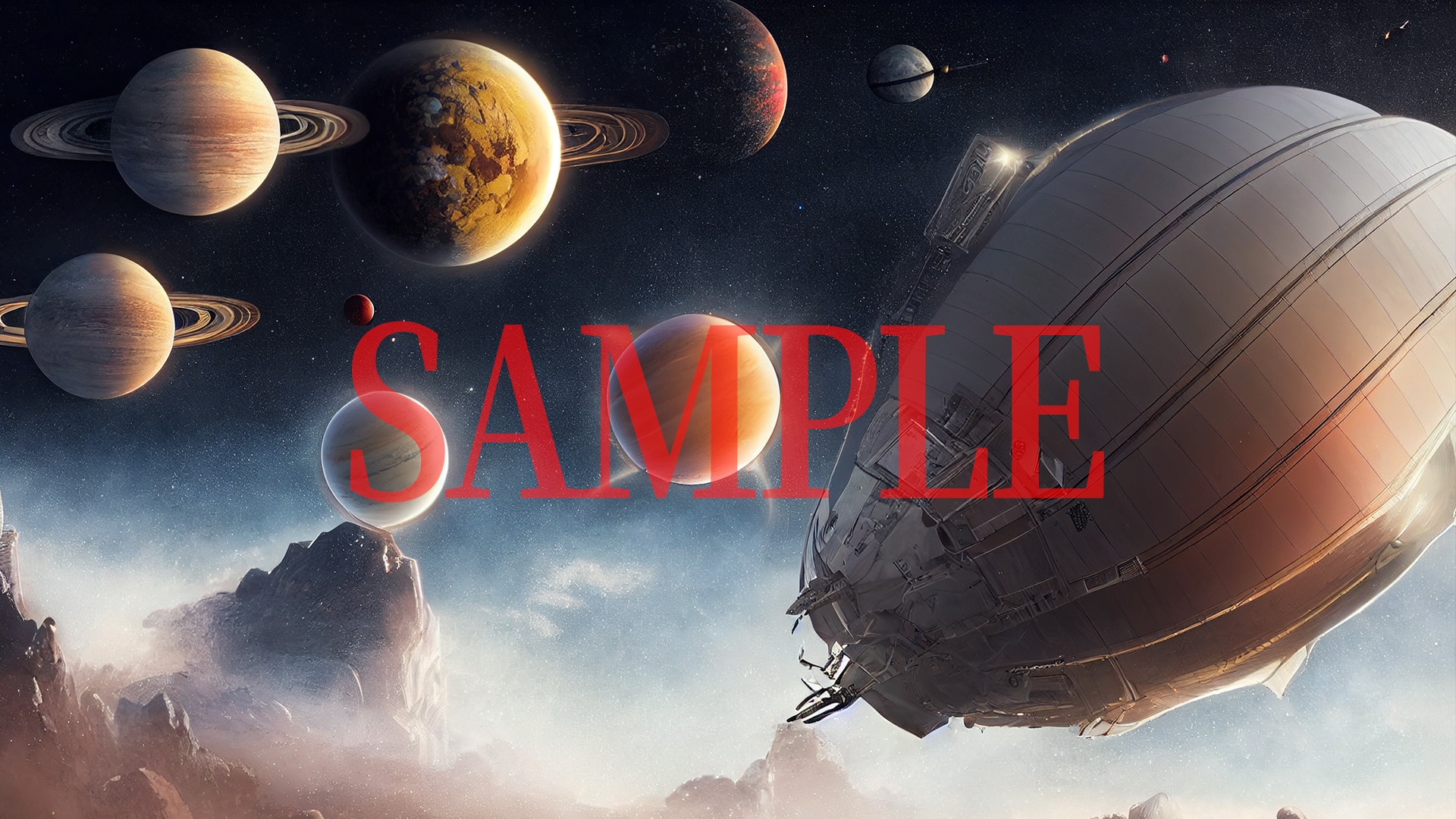 2D背景CG素材集-宇宙船1(12枚)