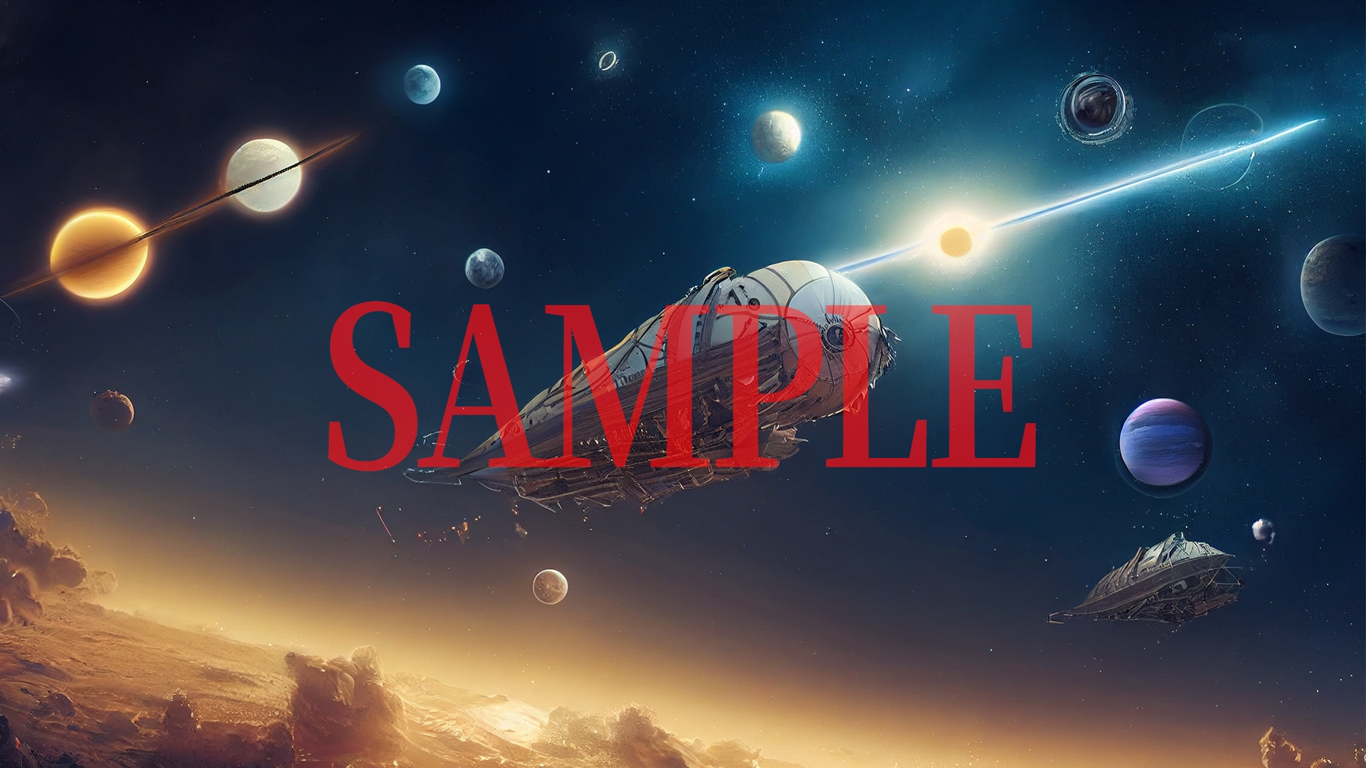 2D背景CG素材集-宇宙船1(12枚)