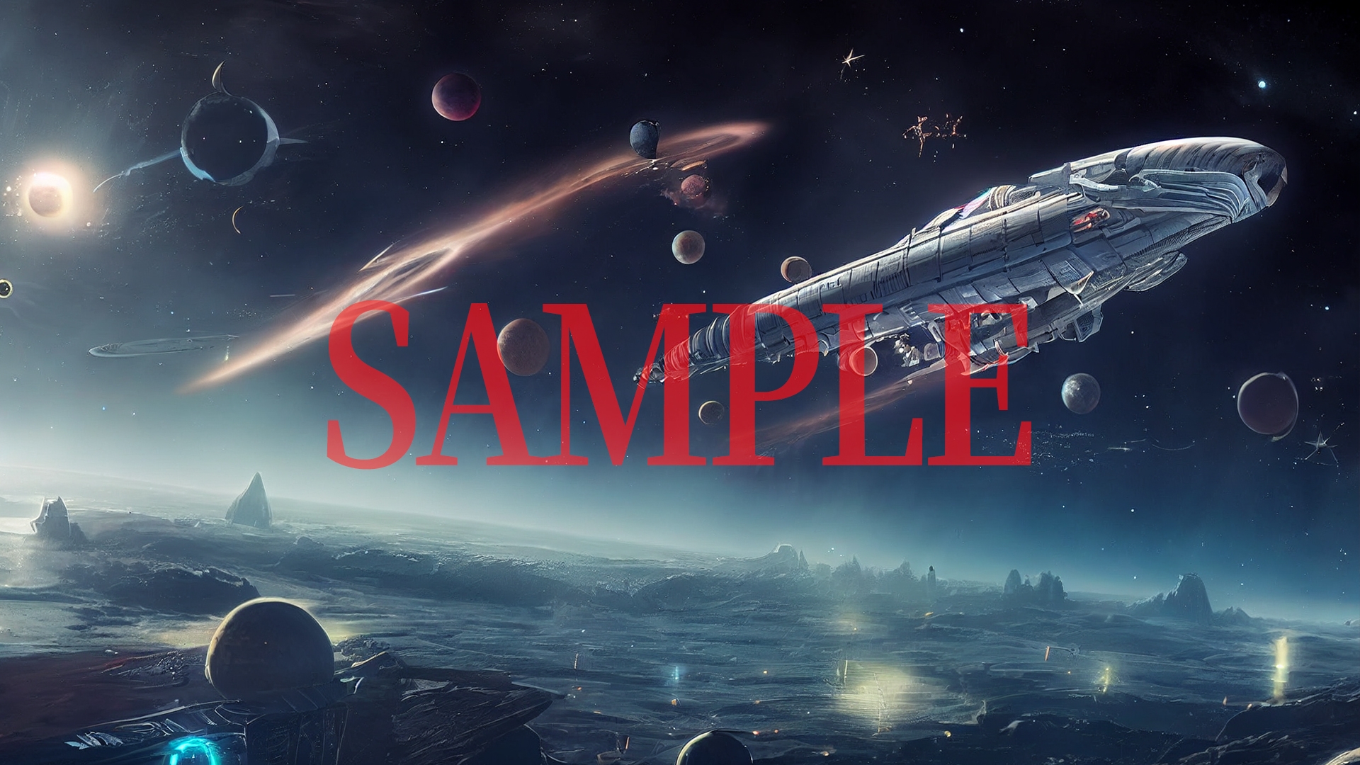 2D背景CG素材集-宇宙船1(12枚)