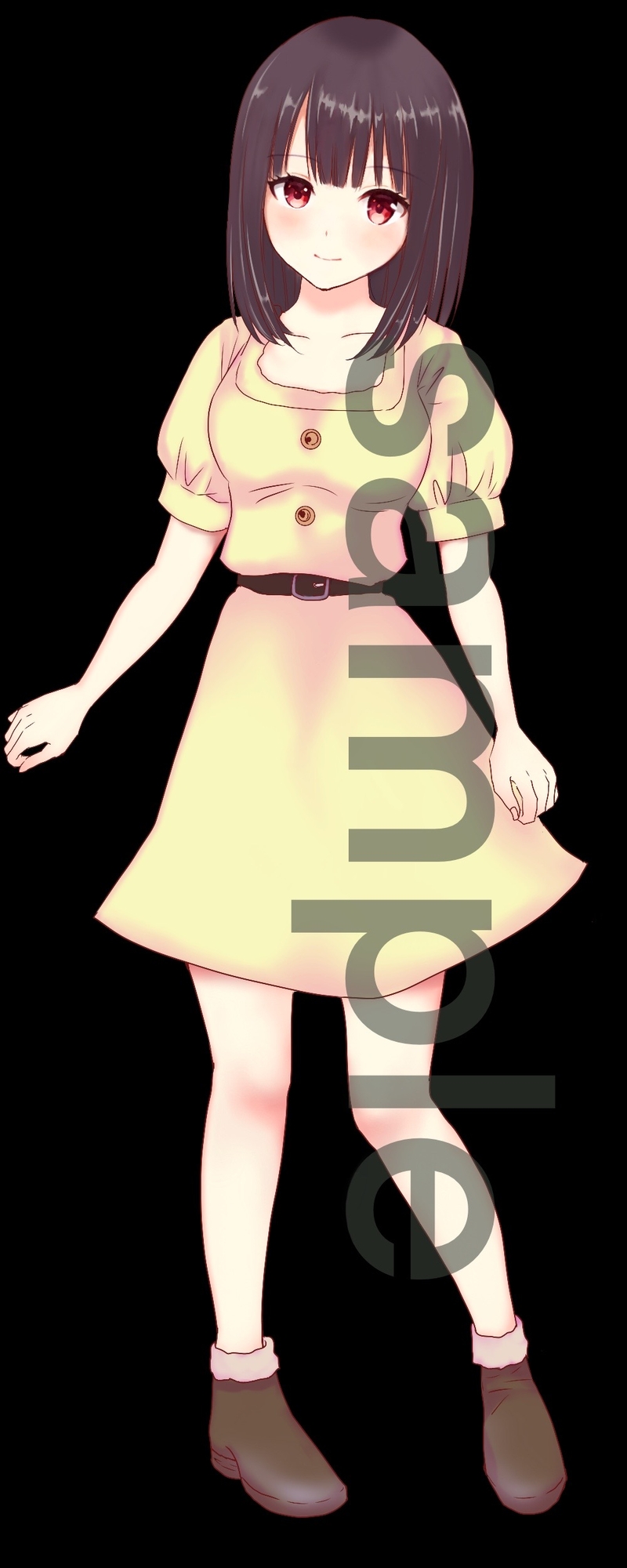 私服の女の子立ち絵15_1