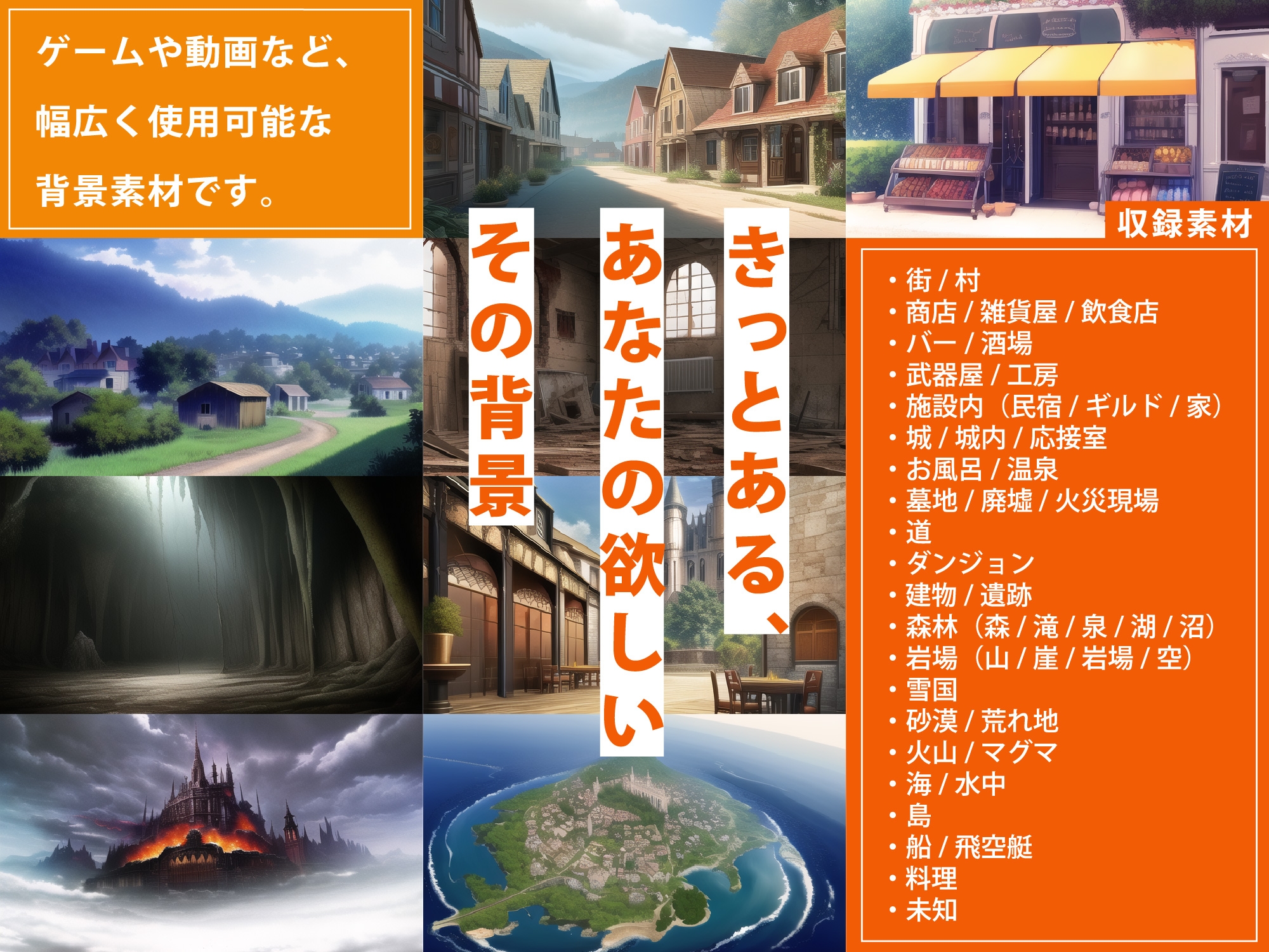 【1920×1080サイズ】シグラルAI素材集『ファンタジー背景編2』