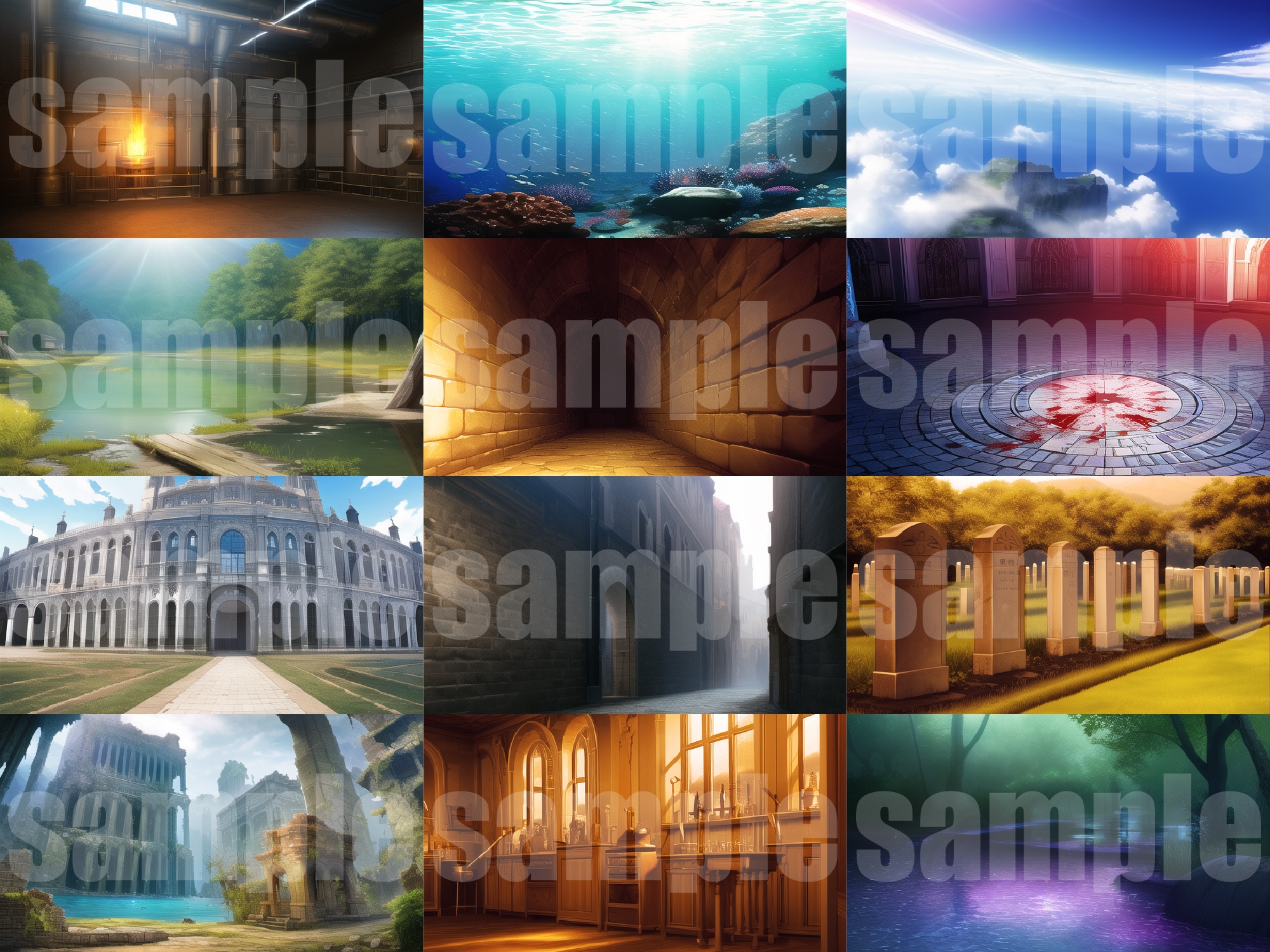 【1920×1080サイズ】シグラルAI素材集『ファンタジー背景編2』