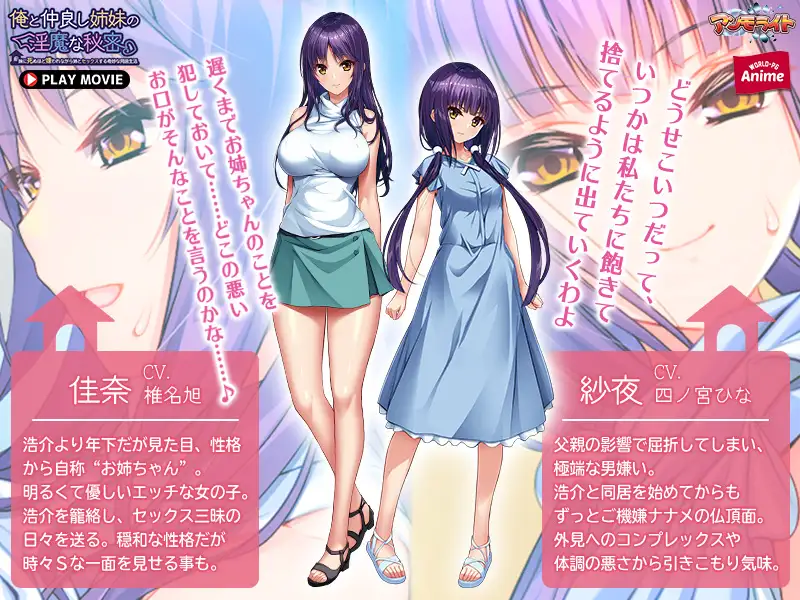 俺と仲良し姉妹の淫魔な秘密 ～妹に死ぬほど嫌われながら姉とセックスする奇妙な同居生活～ PLAY MOVIE