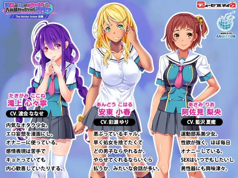 男女の役割がまるっきり入れ替わっちゃった世界!? The Motion Anime 前編