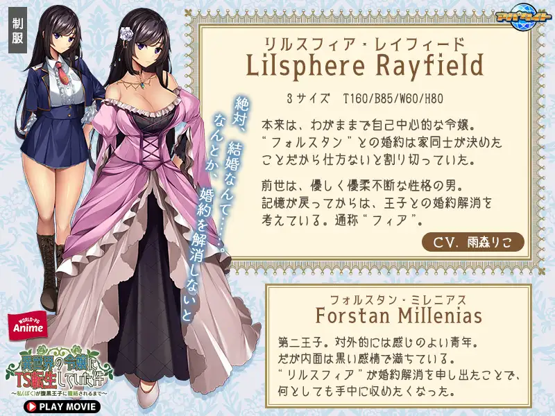 異世界の令嬢にTS転生していた件 ～私が腹黒王子に籠絡されるまで～ PLAY MOVIE