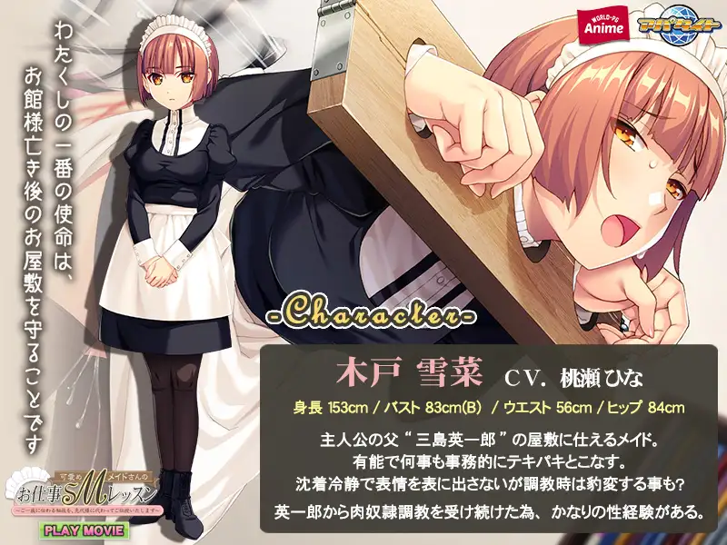 可愛めMメイドさんのお仕事SMレッスン ~ご一族に伝わる秘技を、先代様に代わってご伝授いたします~ PLAY MOVIE