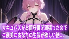 サキュバスがお留守番を頑張ったのでご褒美にあなたの生気が欲しい話... [Nemu Room]