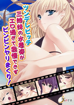 【セット】ツンデレビッチ三姉妹の水着姿がエロ過ぎて我慢できずビンビンヤリまくり! [激ちゅぱっ]
