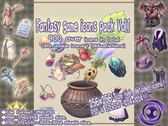 Fantasy game icons pack Vol.1 [Mori no oku no kakurezato]