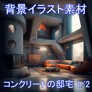 コンクリートの邸宅 1/2 [イラスト素材ショップ]