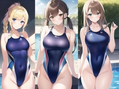 ハイレグ競泳水着の少女たち 400枚 [Miyanomori]